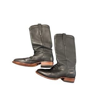 Tecovas Womens The Harper Boots Black Calfskin Leather Western Cowgirl Size 9.5